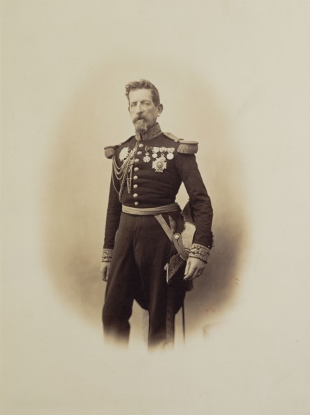 General Mellinet; Gustave Le Gray, French, 1820 - 1884, Chalons, France; 1857; Albumen silver print