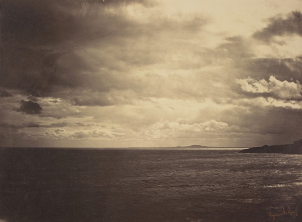 Cloudy Sky - Mediterranean Sea, Ciel Charge - Mer Mediterranee, Gustave Le Gray, French, 1820 - 1884, Sète, France; 1857