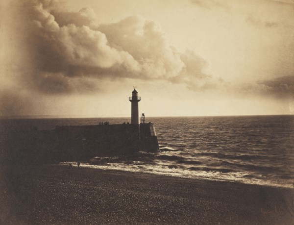 Lighthouse and Jetty, Le Havre; Gustave Le Gray, French, 1820 - 1884, Le Havre, France; 1857; Albumen silver print