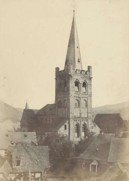 Baccharah: vue sur l'Église; Charles Marville, French, 1813 - 1879, Louis Désiré Blanquart-Evrard, French, 1802 - 1872