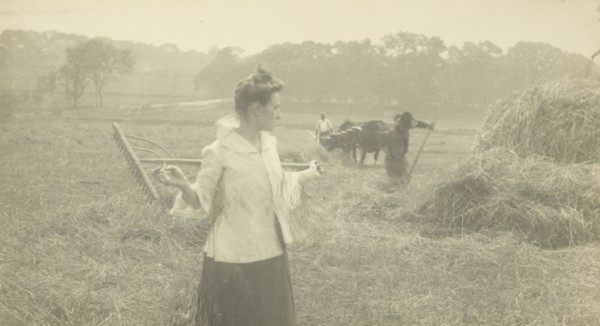 Gertrude O'Malley in Field with Rake; Gertrude Käsebier, American, 1852 - 1934, Newport, Rhode Island, ?, United States; 1904