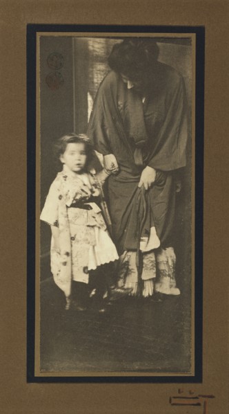 Mother and Child Wearing Kimonos; Gertrude Käsebier, American, 1852 - 1934, New York, New York, United States; about 1900