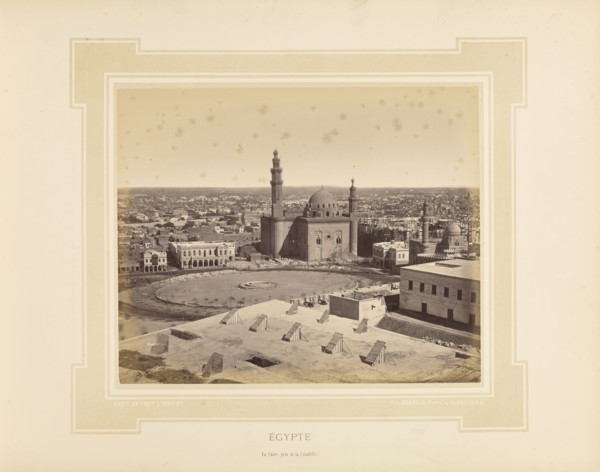 Égypte, Egypt, Le Caire, pris de la Citadelle; Félix Bonfils, French, 1831 - 1885, Alais, France; 1877; Tinted Albumen silver
