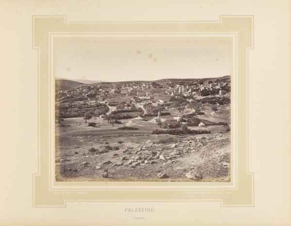 Palestine, Nazareth; Félix Bonfils, French, 1831 - 1885, Alais, France; 1877; Tinted Albumen silver print