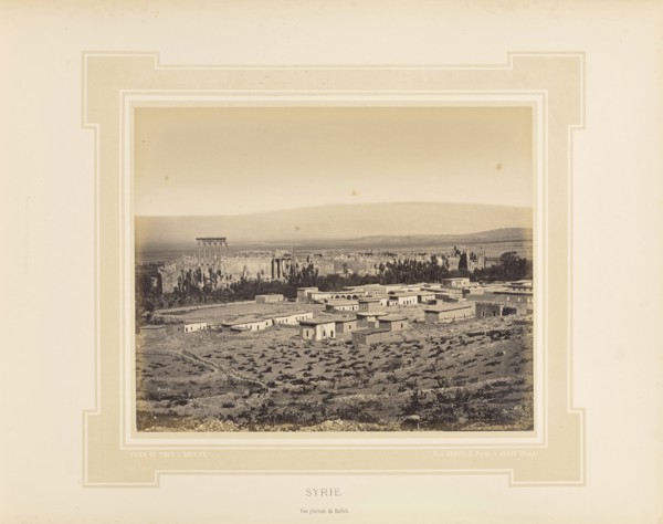 Syrie, Syria, Vue générale de Balbek; Félix Bonfils, French, 1831 - 1885, Alais, France; 1877; Tinted Albumen silver print