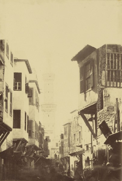 Rue du Caire; Attributed to Baron Paul des Granges, French ?, active Greece 1860s, 1860 - 1869; Albumen silver print