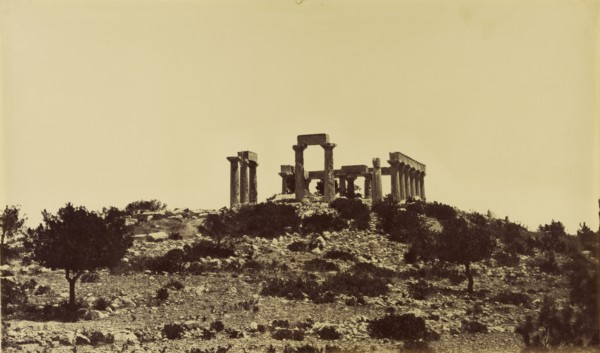 Temple de Jupiter a Egine; Attributed to Baron Paul des Granges, French ?, active Greece 1860s, 1860 - 1869; Albumen silver