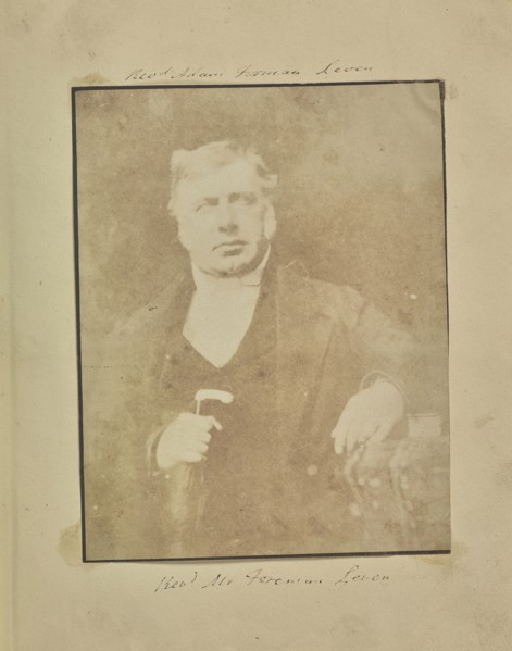 The Reverend Adam Forman; British; about 1844; Salted paper print from a Calotype negative; 15.1 × 11.9 cm 5 15,16 × 4 11,16 in