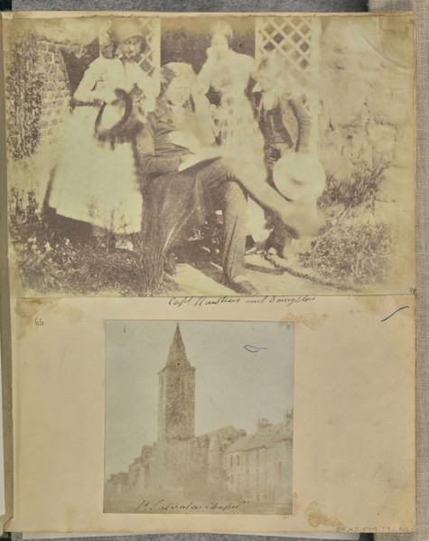 Captain Hawkes and his Daughters; Attributed to Thomas Rodger, Scottish, 1832 - 1883, about 1850; Salted paper print