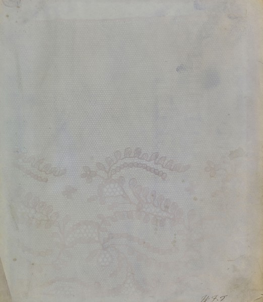 A Fragment of Lace; William Henry Fox Talbot, English, 1800 - 1877, about 1840; Salted paper print from a photogenic drawing