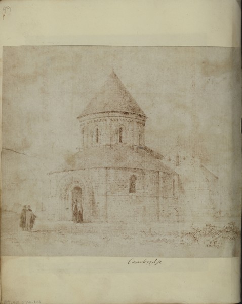 The Church of the Holy Sepulchre and Saint Andrew, Cambridge; British; after 1841; Salted paper print probably from a photogenic