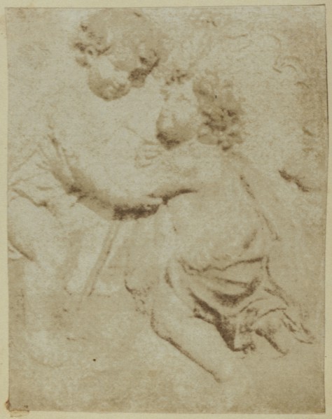 Our Lord and St. John the Baptist; Nikolaas Henneman, British, 1813 - 1893, 1845 - 1846; Salted paper print from a Calotype