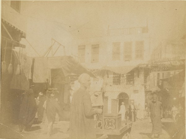 Marketplace; about 1860 - 1880; Tinted Albumen silver print