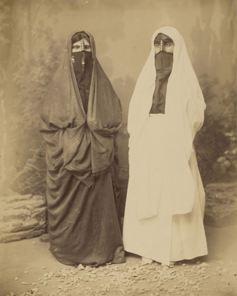 Portrait of Two Women in Middle Eastern Dress; Félix Bonfils, French, 1831 - 1885, Beirut, Lebanon; about 1880s; Albumen silver