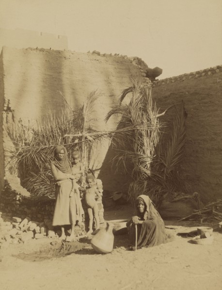 Huts of the Fellaheen, Upper Egypt; Antonio Beato, English, born Italy, about 1835 - 1906, 1880 - 1889; Albumen silver print