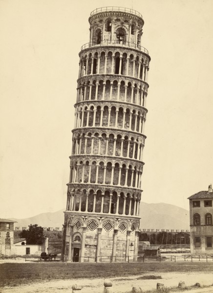 Tower of Pisa; Italian; 1870s - 1880s; Print, Italy