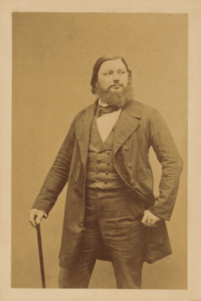 Portrait of Gustave Courbet; French; about 1860 - 1865; Albumen silver print