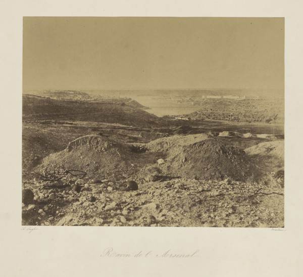 Arsenal Ravine, Ravin de l'Arsenal, Jean-Charles Langlois, French, 1789 - 1870, 1855; Salted paper print; 25.6 x 31.8 cm