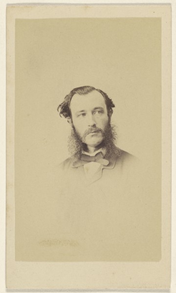 man with moustache & long muttonchops, in vignette-style; F. Schwarzschild, British, active Calcutta, India 1860s, 1860s