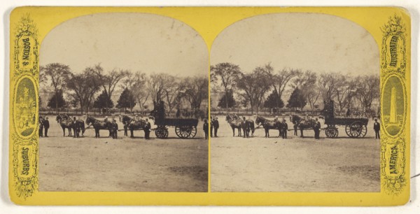 Jordan Marsh & Co. Delivery Van, Boston; American; about 1865 - 1875; Albumen silver print