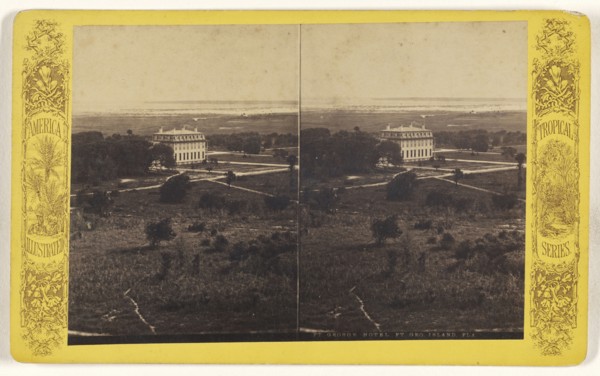 Ft. George Hotel. Ft. Geo. Island, Fla; American; about 1870 - 1880; Albumen silver print