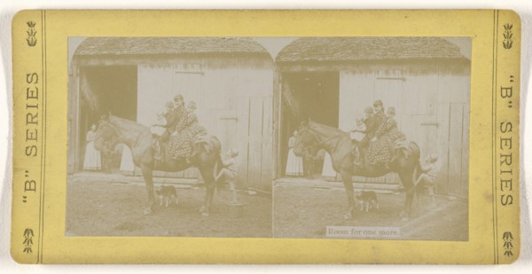 Room for one more; American; about 1880 - 1890; Gelatin silver print