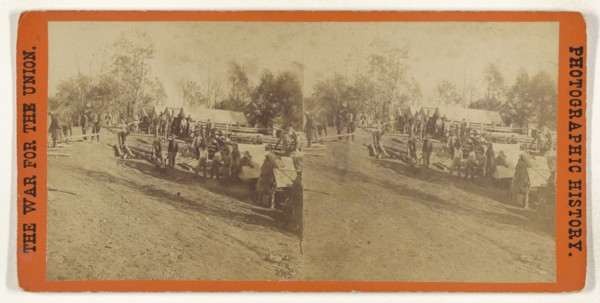 Building a Block House on Company Street, at Ft. Brady, Va; Studio of Mathew B. Brady, American, about 1823 - 1896, about 1862