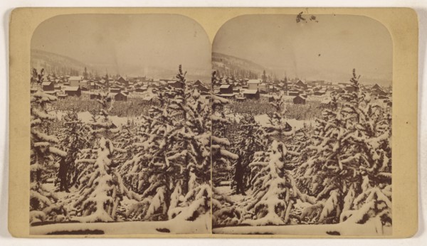 Winter, Leadville, Colorado; Attributed to Joseph Collier, American, born Scotland, 1836 - 1910, 1865 - 1870; Albumen silver