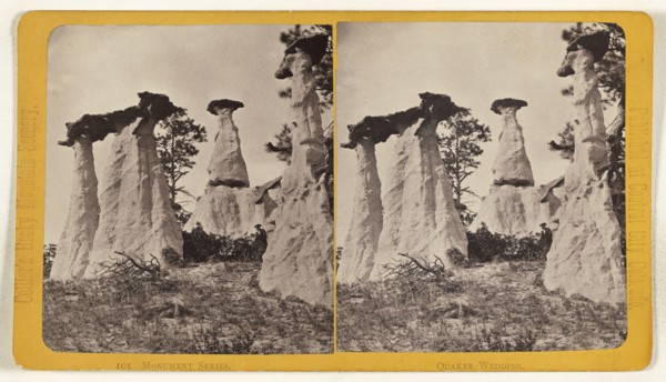 Quaker Wedding. Colorado; Joseph Collier, American, born Scotland, 1836 - 1910, 1865 - 1870; Albumen silver print