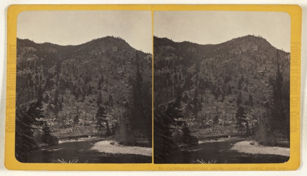 Looking Down, Glen Doe. Cache-a-la-Poudre, Colorado; Joseph Collier, American, born Scotland, 1836 - 1910, 1865 - 1870; Albumen