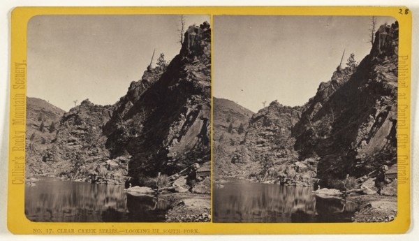 Looking Up South Fork Clear Creek, Colorado; Joseph Collier, American, born Scotland, 1836 - 1910, 1865 - 1870; Albumen silver