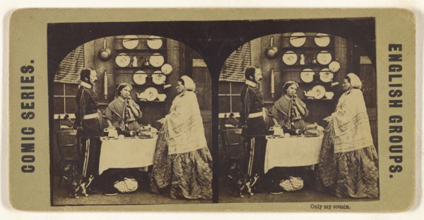 Only my cousin. Comic Series. English Groups; British; 1870s; Albumen silver print