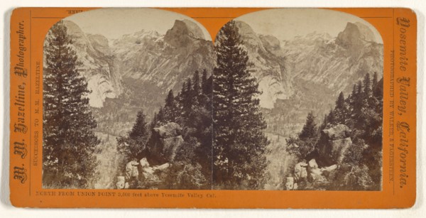 North from Union Point 3,500 feet above Yosemite Valley Cal; Walker & Fagersteen; about 1877; Albumen silver print