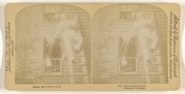 Retouching Portraits; Franklin G. Weller, American, 1833 - 1877, 1889; Albumen silver print
