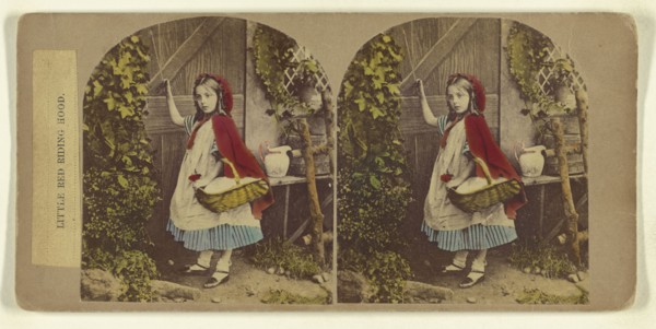 Little Red Riding Hood; Attributed to London Stereoscopic Company, active 1854 - 1890, about 1860; Hand colored Albumen silver