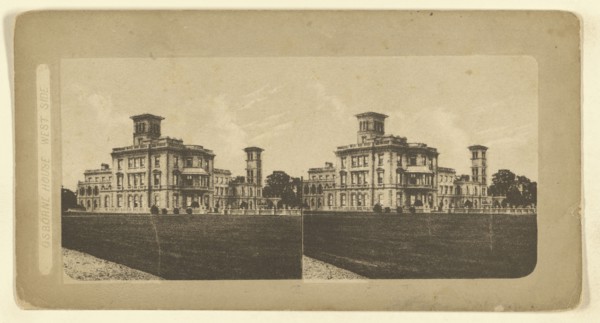 Osborne House. West Side; Attributed to London Stereoscopic Company, active 1854 - 1890, about 1855; Photolithograph