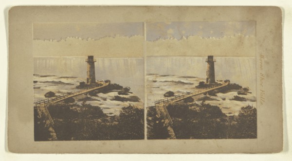 Horse Shoe Falls; Attributed to London Stereoscopic Company, active 1854 - 1890, about 1855; Photolithograph, colored