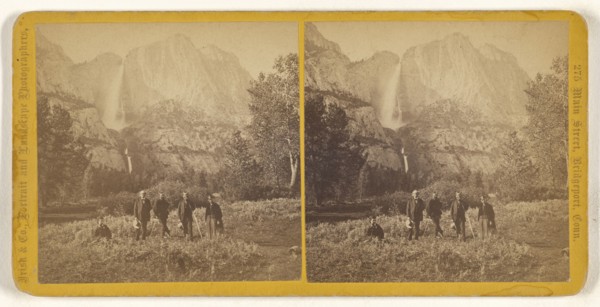 Yosemite Fall, Height 2634 feet; Unknown, or Irish & Company; about 1868; Albumen silver print