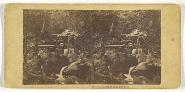 Cascades Near The Pool; John P. Soule, American, 1827 - 1904, 1861 - 1862; Albumen silver print