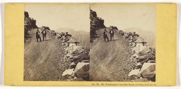 Mt. Washington Carriage Road, at ledge, looking up; John P. Soule, American, 1827 - 1904, about 1861; Albumen silver print
