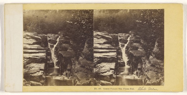 Gibbs Falls - The Flume Fall; John P. Soule, American, 1827 - 1904, about 1861; Albumen silver print