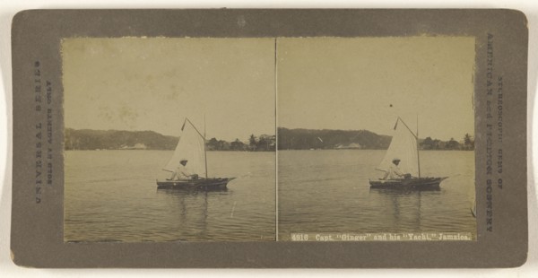 Capt. Ginger and his Yacht, Jamaica; American; about 1900; Gelatin silver print