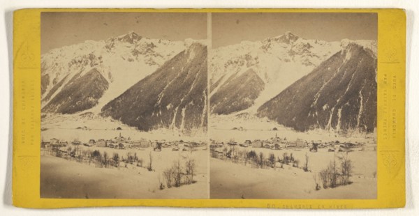 Chamonix en Hiver; Tairraz Frères; about 1865; Albumen silver print