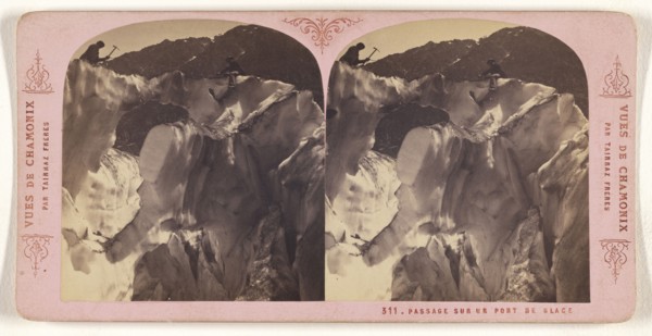 Passage sur un Pont de Glace; Tairraz Frères; about 1865; Albumen silver print