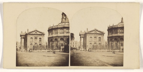 Broad Street, Oxford; Stephen Thompson, British, about 1830 - 1893, 1860s; Albumen silver print