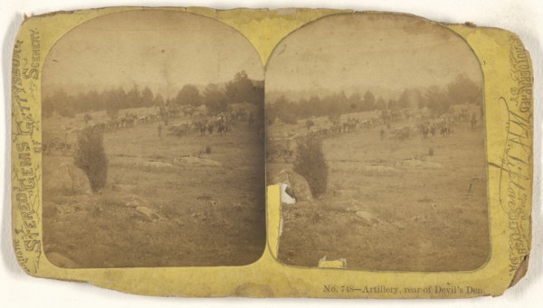 Artillery, rear of Devil's Den; William H. Tipton, American, 1850 - 1929, active Gettysburg, Pennsylvania, about 1882; Albumen