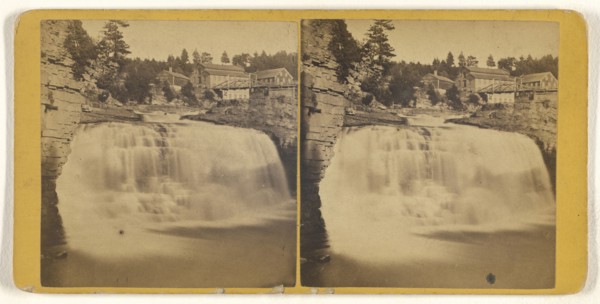 High Falls at Birmingham N.Y; Horace S. Tousley, American, 1825 - 1895, about 1875; Albumen silver print