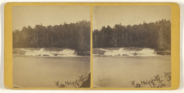 Piercefield Falls, Raquette River; Horace S. Tousley, American, 1825 - 1895, about 1875; Albumen silver print