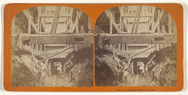 View of Lowell Water Works; Simon Towle, American, active Lowell, Massachusetts 1855 - 1893, about 1871; Albumen silver print