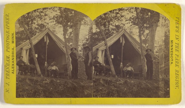 Camp on Lake Carlos, Alexandria, Minnesota; Newton J. Trenham, American, active Alexandria, Minnesota 1860s, about 1886